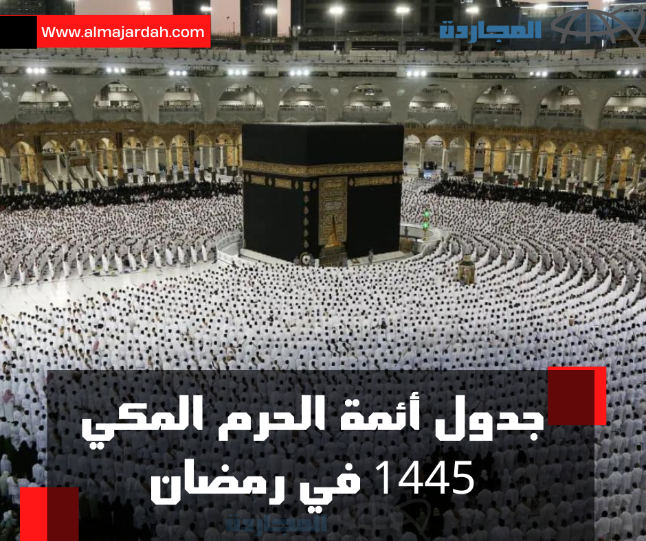 في “30 ليلة” جدول أئمة الحرم المكي 1445 في رمضان وأوقات صلاة التراويح في السعودية 2024 حسب المنطقة