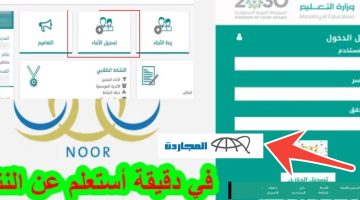 رابط تسجيل الصف الأول الابتدائي في نظام نور السعودي 1446 بعد التحديثات الجديدة